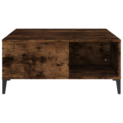 vidaXL Couchtisch Räuchereiche 80x80x36,5 cm Holzwerkstoff