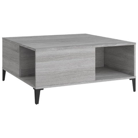 vidaXL Couchtisch Grau Sonoma 80x80x36,5 cm Holzwerkstoff