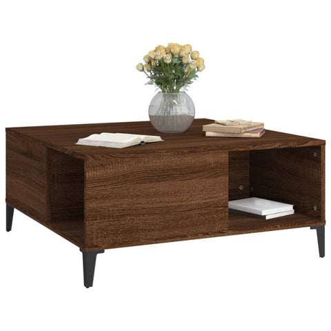 vidaXL Couchtisch Braun Eichen-Optik 80x80x36,5 cm Holzwerkstoff