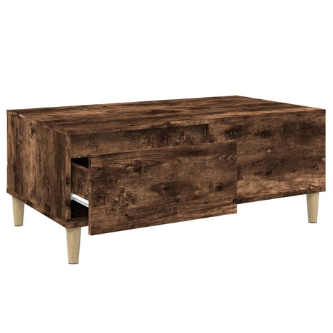 vidaXL Couchtisch Räuchereiche 90x50x36,5 cm Holzwerkstoff