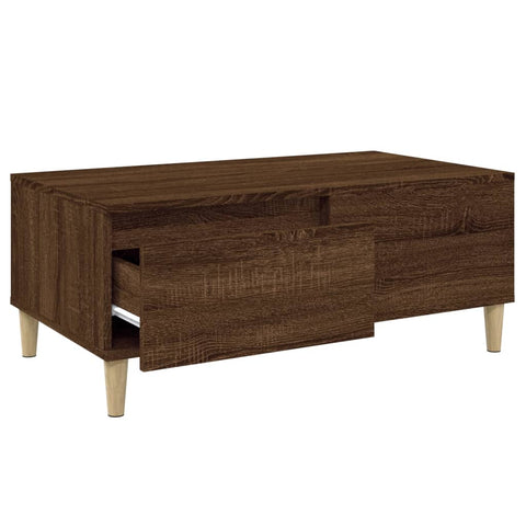 vidaXL Couchtisch Braun Eichen-Optik 90x50x36,5 cm Holzwerkstoff