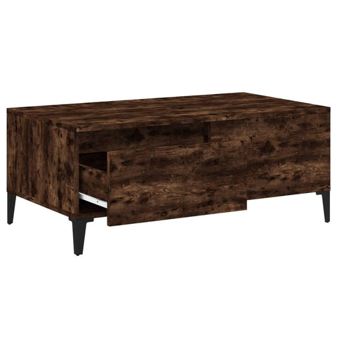 vidaXL Couchtisch Räuchereiche 90x50x36,5 cm Holzwerkstoff