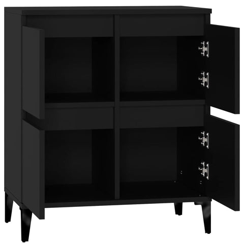 vidaXL Sideboard Schwarz 60x35x70 cm Holzwerkstoff