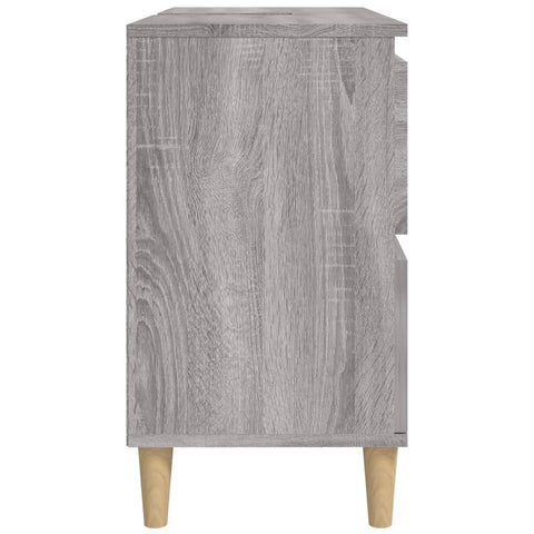 vidaXL Waschbeckenunterschrank Grau Sonoma 80x33x60 cm Holzwerkstoff