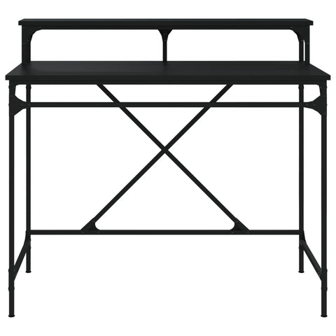 vidaXL Schreibtisch Schwarz 100x50x90 cm Holzwerkstoff und Eisen