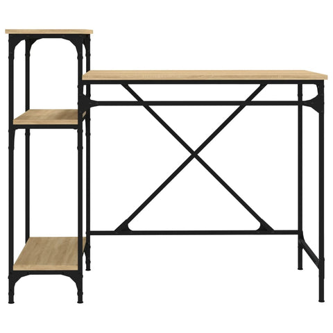 vidaXL Schreibtisch mit Regal Sonoma-Eiche 105x50x90 cm Holzwerkstoff