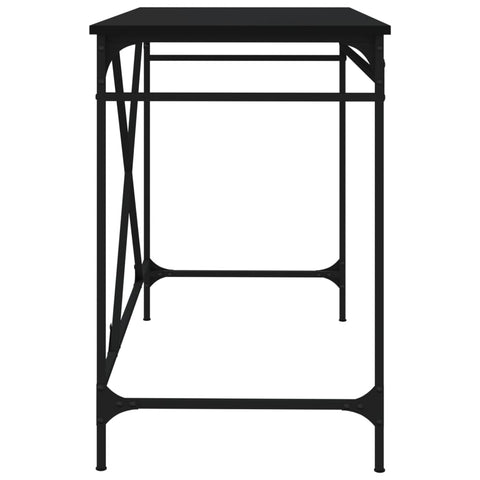 vidaXL Schreibtisch Schwarz 100x50x75 cm Holzwerkstoff und Eisen