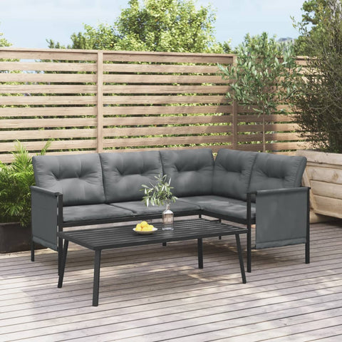 vidaXL Garten Couchtisch Anthrazit 110x55x35cm Stahl