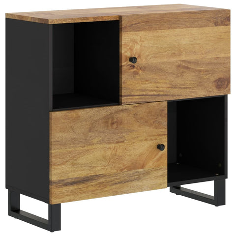 vidaXL Sideboard mit 2 Türen 80x33x75 cm Massivholz Mango