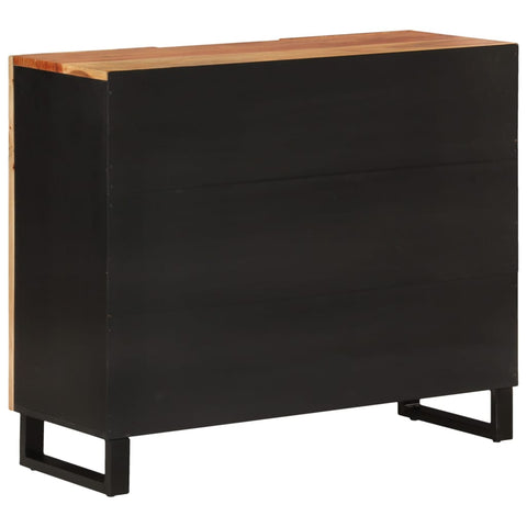 vidaXL Sideboard mit 2 Türen 90x33x75 cm Massivholz Akazie