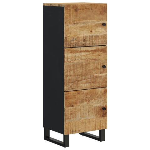 vidaXL Highboard mit 3 Türen 40x33x110 cm Massivholz Mango & Eisen