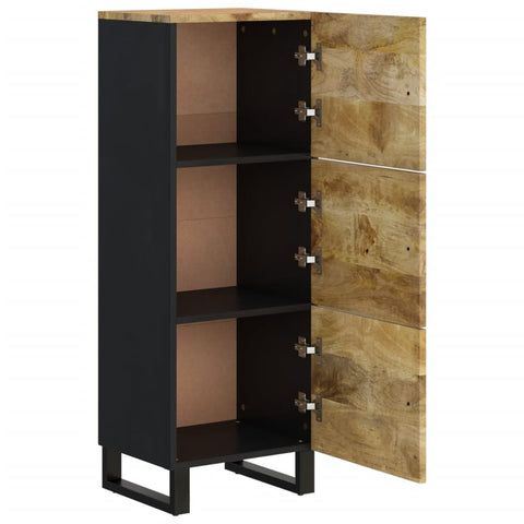 vidaXL Highboard mit 3 Türen 40x33x110 cm Massivholz Mango & Eisen