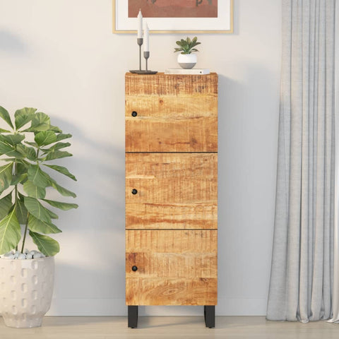 vidaXL Highboard mit 3 Türen 40x33x110 cm Massivholz Mango & Eisen