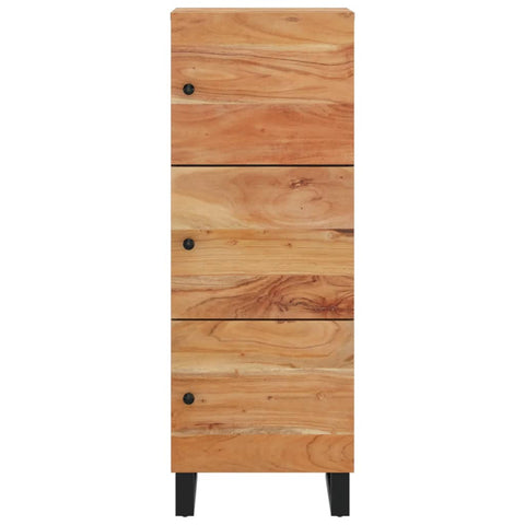 vidaXL Highboard mit 3 Türen 40x33x110 cm Massivholz Akazie & Eisen