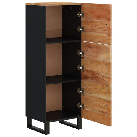 vidaXL Highboard mit 3 Türen 40x33x110 cm Massivholz Akazie & Eisen