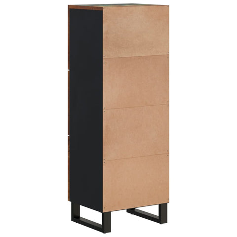 vidaXL Highboard mit 3 Türen 40x33x110 cm Altholz Massiv & Eisen