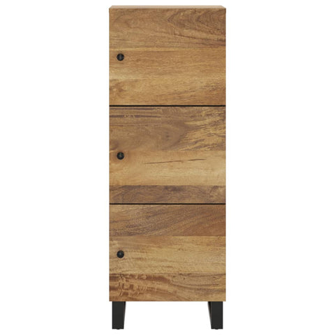 vidaXL Highboard mit 3 Türen 40x33x110 cm Massivholz Mango & Eisen