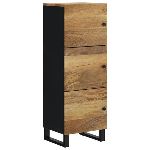 vidaXL Highboard mit 3 Türen 40x33x110 cm Massivholz Mango & Eisen