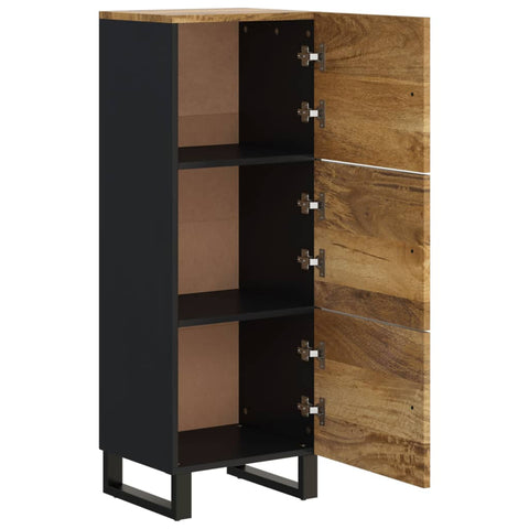 vidaXL Highboard mit 3 Türen 40x33x110 cm Massivholz Mango & Eisen