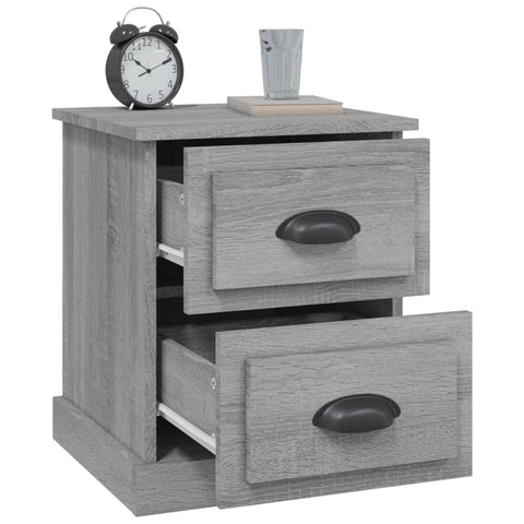 vidaXL Nachttisch Grau Sonoma 39x39x47,5 cm Holzwerkstoff