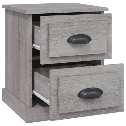 vidaXL Nachttisch Grau Sonoma 39x39x47,5 cm Holzwerkstoff