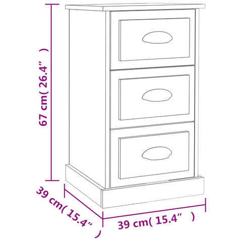 vidaXL Nachttisch Betongrau 39x39x67 cm Holzwerkstoff