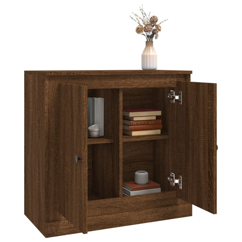 Sideboard Braun Eichen-Optik 70x35,5x67,5 cm Holzwerkstoff