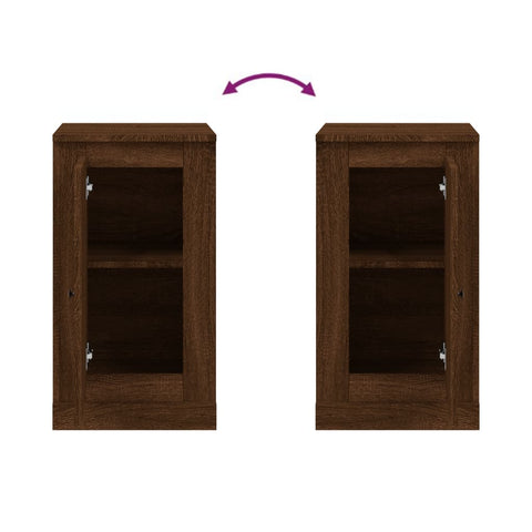 vidaXL Sideboards 2 Stk. Braun Eichen-Optik 37,5x35,5x67,5 cm