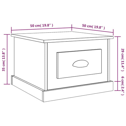 vidaXL Couchtisch Weiß 50x50x35 cm Holzwerkstoff