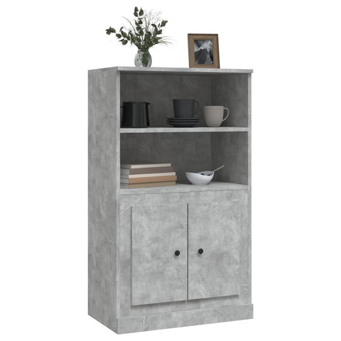 Highboard Betongrau 60x35,5x103,5 cm Holzwerkstoff