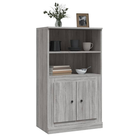 Highboard Grau Sonoma 60x35,5x103,5 cm Holzwerkstoff