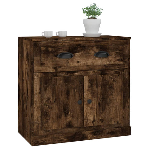 vidaXL Sideboard Räuchereiche 70x35,5x67,5 cm Holzwerkstoff