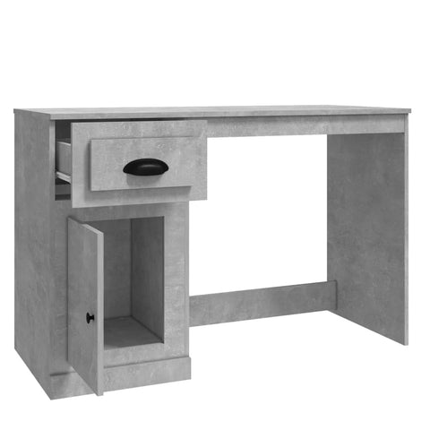 vidaXL Schreibtisch mit Schublade Betongrau 115x50x75 cm Holzwerkstoff