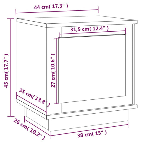 vidaXL Nachttische 2 Stk. Weiß 44x35x45 cm Holzwerkstoff