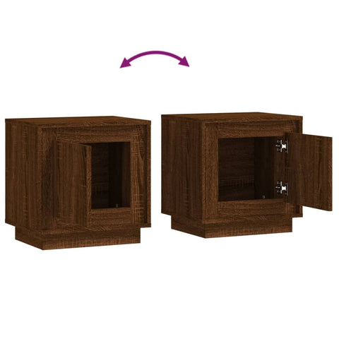 vidaXL Nachttisch Braun Eichen-Optik 44x35x45 cm Holzwerkstoff