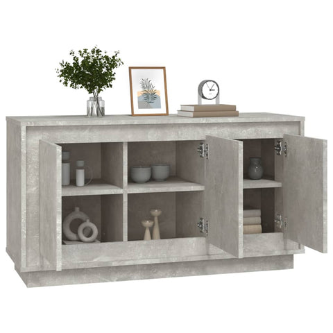 vidaXL Sideboard Betongrau 102x35x55 cm Holzwerkstoff