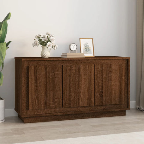 Sideboard Braun Eichen-Optik 102x35x55 cm Holzwerkstoff