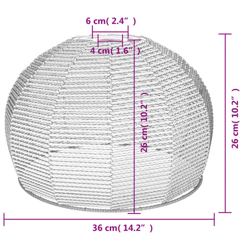 Lampenschirm Ø36x26 cm Eisen und Papier