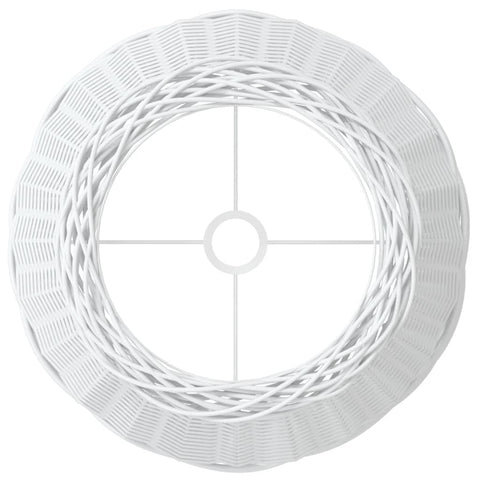 Lampenschirm Weiß Ø50x30 cm Korbweide
