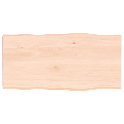hocami - Tischplatte 80x40x(2-4) cm Massivholz Unbehandelt Baumkante - tischplatte-80x40x-2-4-cm-massivholz-unbehandelt-baumkante - 