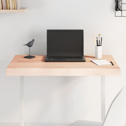 hocami - Tischplatte 80x50x(2-6) cm Massivholz Unbehandelt Baumkante - tischplatte-80x50x-2-6-cm-massivholz-unbehandelt-baumkante - 