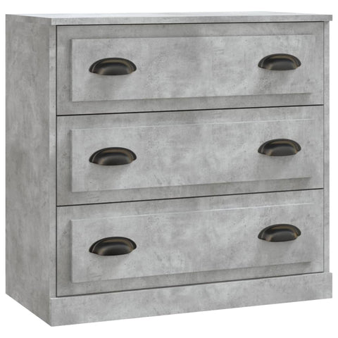 vidaXL Sideboards 3 Stk. Betongrau Holzwerkstoff