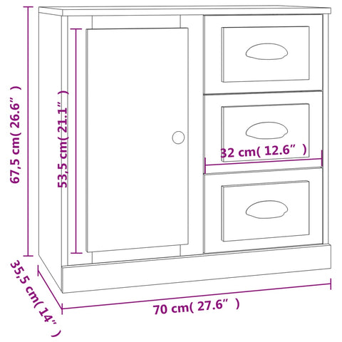 Sideboards 2 Stk. Weiß Holzwerkstoff