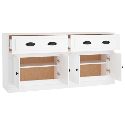 vidaXL Sideboards 2 Stk. Weiß Holzwerkstoff