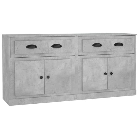 vidaXL Sideboards 2 Stk. Betongrau Holzwerkstoff