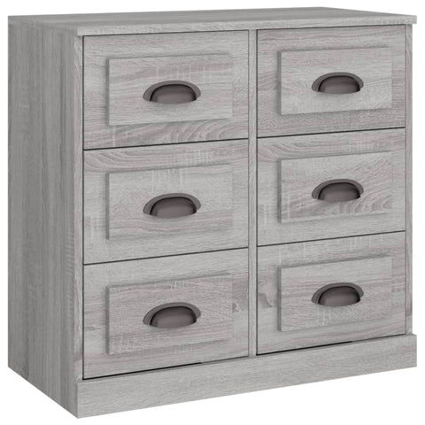 vidaXL Sideboards 2 Stk. Grau Sonoma Holzwerkstoff