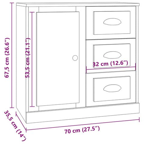 Sideboards 3 Stk. Weiß Holzwerkstoff