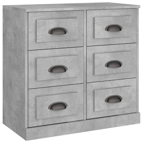 Sideboards 3 Stk. Betongrau Holzwerkstoff