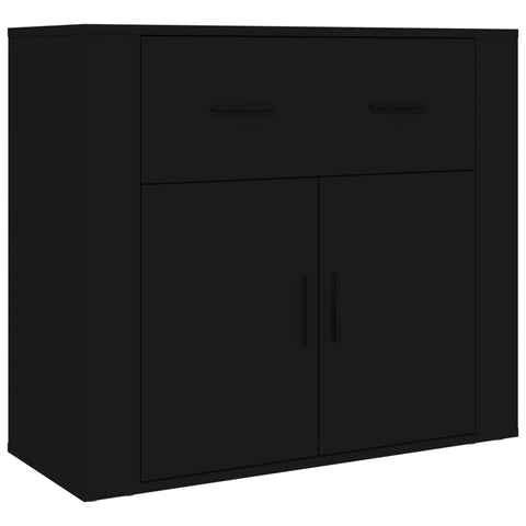 Highboard Schwarz Holzwerkstoff