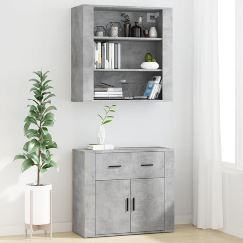 Highboard Betongrau Holzwerkstoff